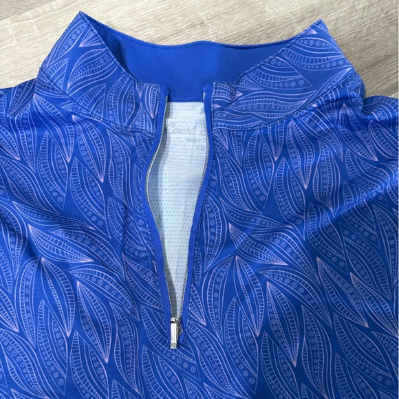 Royal Blue Polo Collar Sleeveless Tank Top - Picture 2 of 5